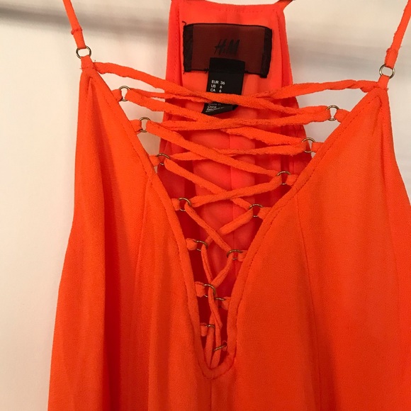 H&M Orange Criss-Cross Minidress - Picture 3 of 8
